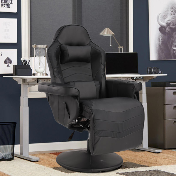 The Twillery Co.® Herrington Gaming Chair with Recline, Massage, and